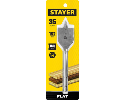 STAYER FLAT 35x152мм, сверло по дереву перовое