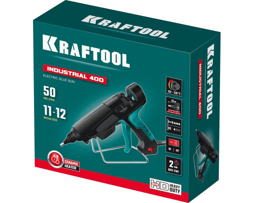 KRAFTOOL Industrial 400 пистолет термоклеевой электрический, d 11-12 мм 50 г/мин