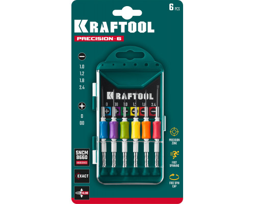 Precision-6 набор часовых отверток для точных работ 6 предм., KRAFTOOL