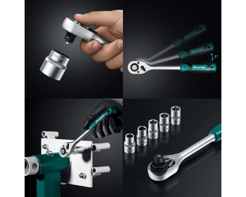 KRAFTOOL GRAND-152, 152 предм., (1/2″+1/4″), Универсальный набор инструмента (27978-H152)