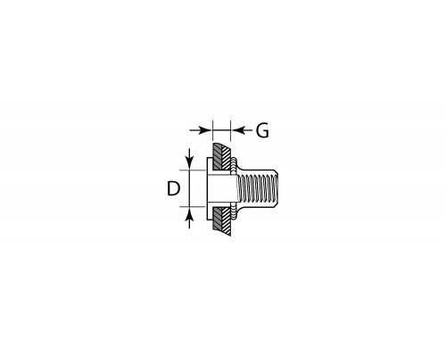Резьбовые заклепки Nut-S, М4, 1000 шт, стальные с насечками, Kraftool
