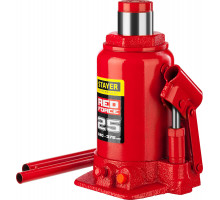 STAYER RED FORCE 25т 240-375мм домкрат бутылочный гидравлический