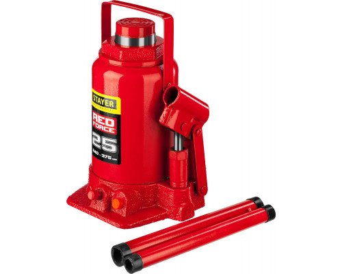 STAYER RED FORCE 25т 240-375мм домкрат бутылочный гидравлический