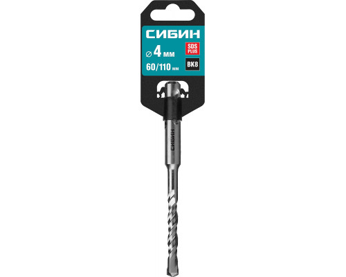 СИБИН Бур SDS-plus 4 х 110 мм