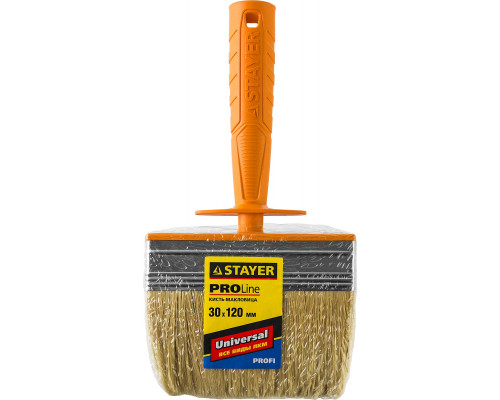 Макловица STAYER ″PROFESSIONAL″ UNIVERSAL, натуральная светлая щетина, пластмассовый корпус, 30х120мм