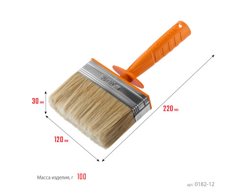 Макловица STAYER ″PROFESSIONAL″ UNIVERSAL, натуральная светлая щетина, пластмассовый корпус, 30х120мм