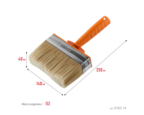 Макловица STAYER ″PROFESSIONAL″ UNIVERSAL, натуральная светлая щетина, пластмассовый корпус, 40х140мм