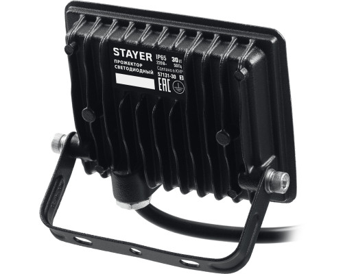 STAYER LED-MAX, 30 Вт, 6500K, IP 65, светодиодный прожектор (57131-30)