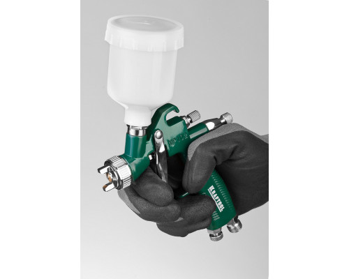 Краскопульт пневматический KRAFTOOL AirKraft Mini, HVLP, c верхним бачком, 1,0мм
