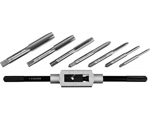 STAYER MaxCut 8 предметов, набор метчиков, инструментальная сталь