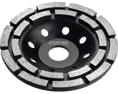 Двухрядная алмазная чашка STAYER Double d 125 мм
