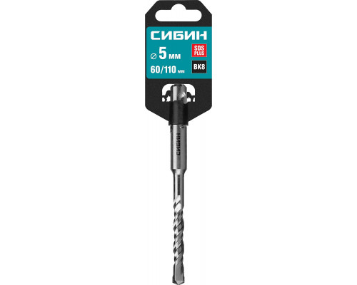 СИБИН Бур SDS-plus 5 х 110 мм