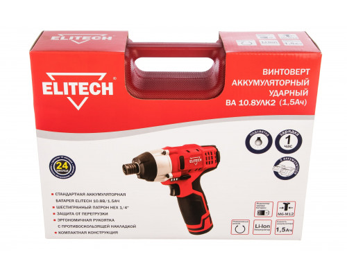 ELITECH ВА 10.8УЛК2 (1.5Ач) Винтоверт