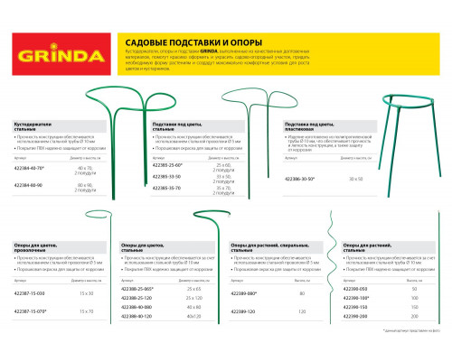Кустодержатель GRINDA, d=80х90см, полудуги, 2шт