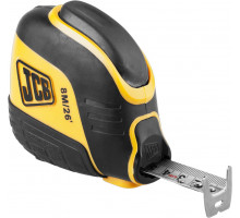Рулетка JCB, автостоп, двусторонняя шкала, двухкомпонентный корпус, 8м