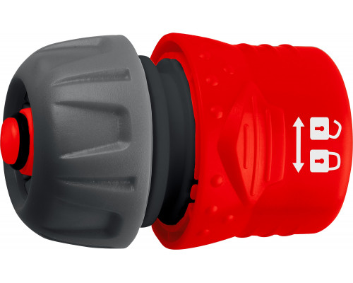 GRINDA GF-12, 1/2″, соединитель быстросъёмный для шланга, с автостопом, с запирающим механизмом