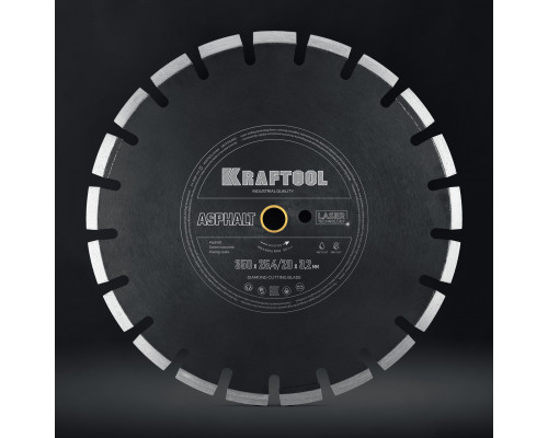 KRAFTOOL ASPHALT 350 мм (25.4/20 мм, 12х3.2 мм), алмазный диск (36687-350)