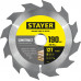 STAYER CONSTRUCT 190 x 30/20мм 12Т, диск пильный по дереву, технический рез