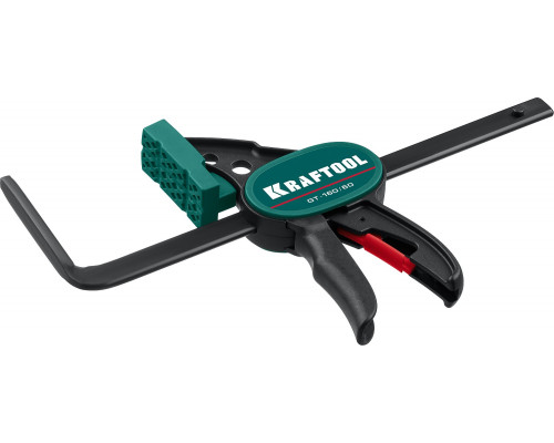Пистолетная быстрозажимная струбцина для направляющих шин KRAFTOOL GT-160/60 мм, универсальная