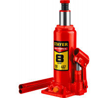 STAYER RED FORCE 8т 230-457мм домкрат бутылочный гидравлический