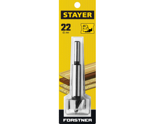 STAYER Forstner 22мм, сверло форстнера по дереву, ДСП