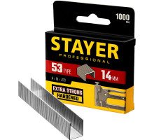 STAYER 14 мм скобы для степлера узкие тип 53, 1000 шт