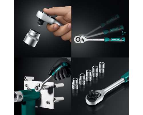 KRAFTOOL GRAND-99, 99 предм., (1/2″+1/4″), Универсальный набор инструмента (27978-H99)
