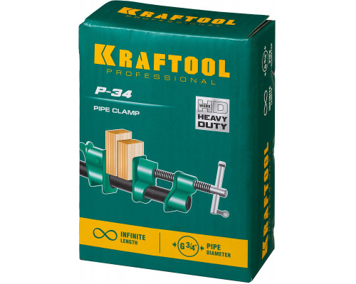 KRAFTOOL P-34 3/4″, струбцина трубная
