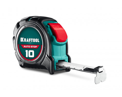 KRAFTOOL AutoStop 10м х 25мм, профессиональная рулетка с автостопом (3412-10-25)