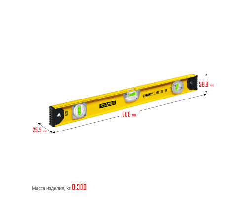 STAYER I-Bar180 600 мм двутавровый уровень