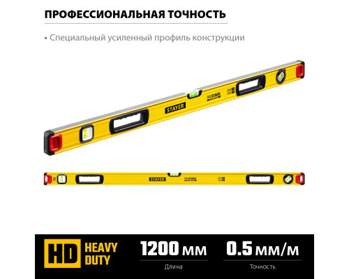 STAYER ProSTABIL 1200 мм уровень строительный фрезерованный