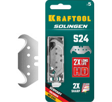 KRAFTOOL SOLINGEN S24 лезвия крюковидные, 5 шт