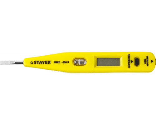 Тестер напряжения STAYER ″MASTER″ MAXElectro цифровой со световым индикатором, 12-220В, 125мм
