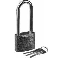 Замок STAYER ″STANDARD″ навесной, металлический корпус, удлиненная закаленная дужка, 50 мм