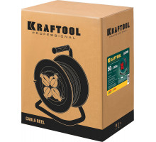 Силовой удлинитель на катушке KRAFTOOL ПВС 3х1.5 50м, 3500Вт IP44, P-315