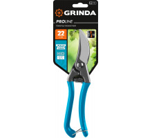 Цельнокованый плоскостной секатор GRINDA PROLine P-10 210 мм