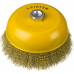 STAYER ″PROFESSIONAL″. Щетка чашечная для УШМ, витая стальная латунированная проволока 0,3мм, 150ммхМ14