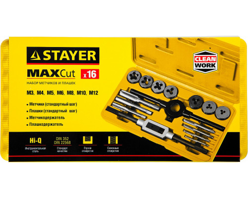 STAYER MaxCut 16 предметов, набор метчиков и плашек