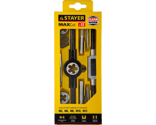 STAYER MaxCut 12 предметов, набор метчиков и плашек