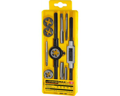 STAYER MaxCut 12 предметов, набор метчиков и плашек