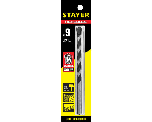 STAYER HERCULES 9 x 120 мм сверло по бетону PROFESSIONAL