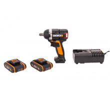 Гайковерт аккумуляторный WORX BL WX279, 20В, бесщеточный, 2Ач x2, кейс