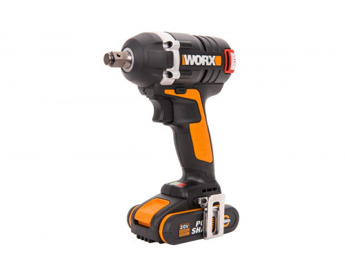 Гайковерт аккумуляторный WORX BL WX279, 20В, бесщеточный, 2Ач x2, кейс
