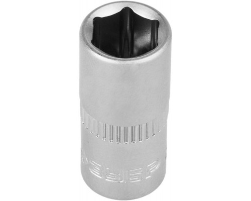 Головка торцовая ЗУБР ″Мастер″ (1/4″), Cr-V, FLANK, хроматированное покрытие, 8мм
