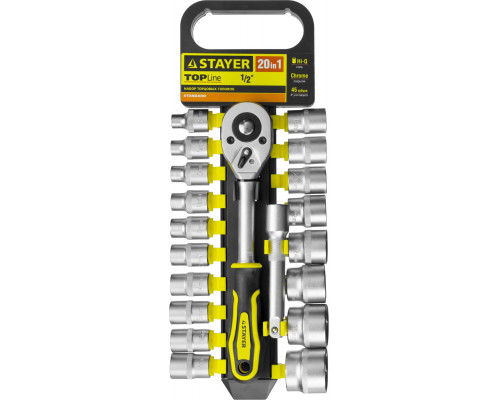 STAYER RSS 20L набор торцовых головок 20 предм.