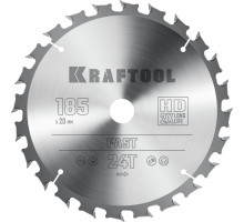 KRAFTOOL Fast, 185 х 20 мм, 24Т, пильный диск по дереву (36950-185-20)