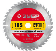 ЗУБР Оптимальный рез 185 x 20/16мм 40Т, диск пильный по дереву