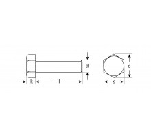 Болт ГОСТ 7798-70, M12 x 55 мм, 5 кг, кл. пр. 5.8, оцинкованный, ЗУБР