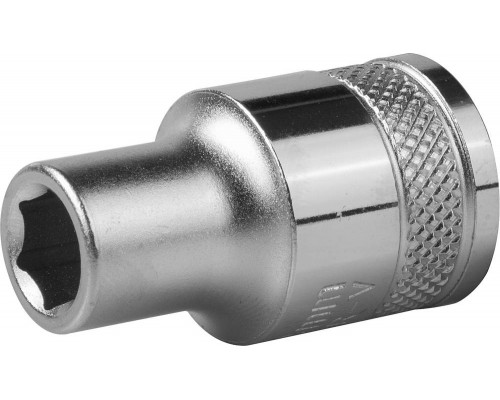 Торцовая головка KRAFTOOL ″INDUSTRIE QUALITAT″, Cr-V, FLANK, хромосатинированная, 1/2″, 8 мм