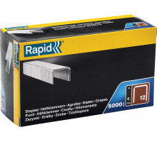 RAPID 6 мм скобы тонкие широкие тип 80 (12 / ВеА 80 / Prebena A / Senco AT), 5000 шт